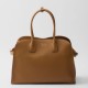 Replica Prada Large Tote Bag with Buckles Brown Fake