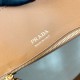 Replica Prada Large Tote Bag with Buckles Brown Fake