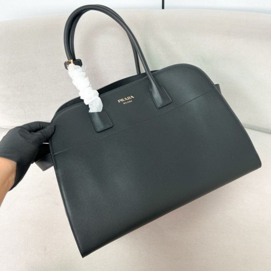 Replica Prada Large Tote Bag with Buckles Black Fake Replica Prada Large Tote Bag with Buckles Black Fake
