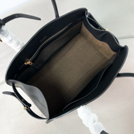 Replica Prada Large Tote Bag with Buckles Black Fake Replica Prada Large Tote Bag with Buckles Black Fake