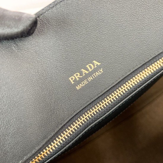 Replica Prada Large Tote Bag with Buckles Black Fake Replica Prada Large Tote Bag with Buckles Black Fake