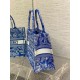 Replica Dior Medium Book Tote Bag Toile de Jouy Reverse Embroidery Blue Fake