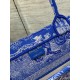 Replica Dior Medium Book Tote Bag Toile de Jouy Reverse Embroidery Blue Fake