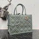 Replica Dior Medium Book Tote Bag with Strap Macrocannage Grey Fake