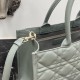 Replica Dior Medium Book Tote Bag with Strap Macrocannage Grey Fake