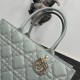 Replica Dior Medium Book Tote Bag with Strap Macrocannage Grey Fake