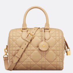 Replica Dior Groove 25 Bag in Biscuit Macrocannage Calfskin Fake