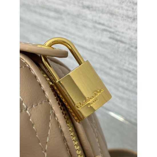 Replica Dior Groove 25 Bag in Biscuit Macrocannage Calfskin Fake
