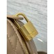 Replica Dior Groove 25 Bag in Biscuit Macrocannage Calfskin Fake
