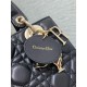 Replica Dior Dioramour Small Lady Dior Bag Cannage Black Fake