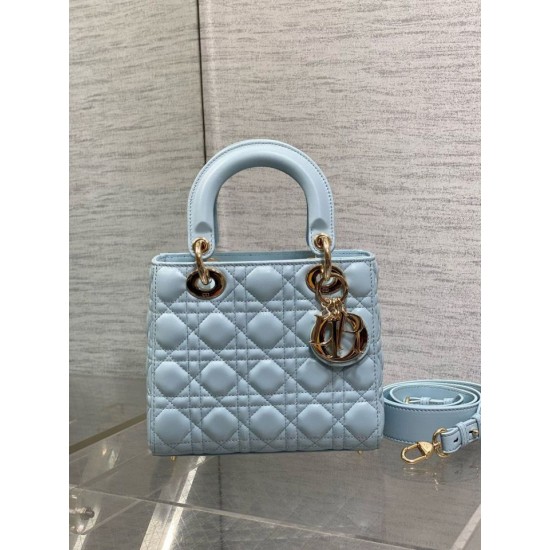 Replica Dior Small Lady Dior My ABCDior Bag Blue Fake