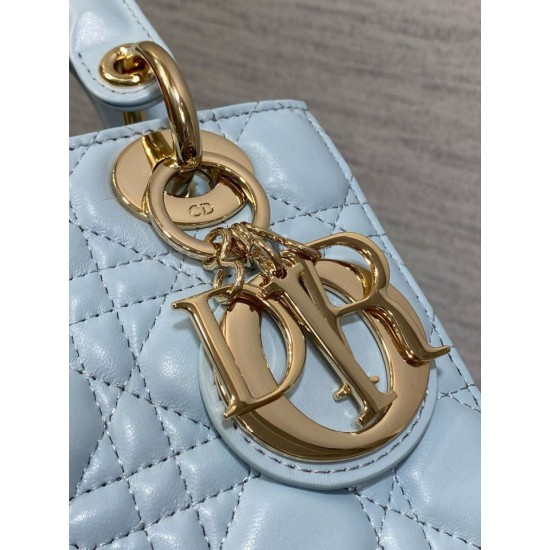 Replica Dior Small Lady Dior My ABCDior Bag Blue Fake