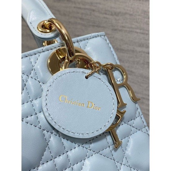 Replica Dior Small Lady Dior My ABCDior Bag Blue Fake