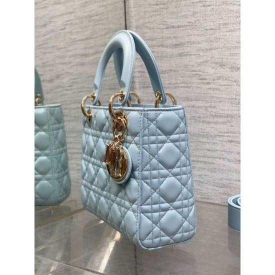 Replica Dior Small Lady Dior My ABCDior Bag Blue Fake