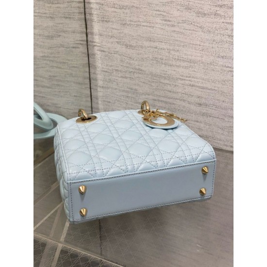 Replica Dior Small Lady Dior My ABCDior Bag Blue Fake