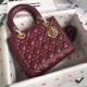 Replica Dior Medium Lady Dior Bag Bordeaux Fake