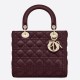 Replica Dior Medium Lady Dior Bag Bordeaux Fake