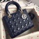 Replica Dior Medium Lady Dior Bag Cannage Blue Fake