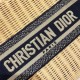 Replica Dior Medium Lady Dior Bag Wicker and Oblique Jacquard Blue Fake
