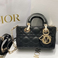 Replica Dior Lady D-Joy Micro Bag Cannage Black Fake