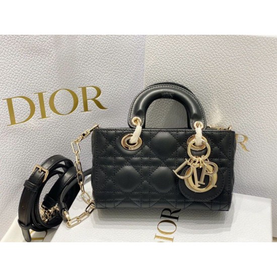 Replica Dior Lady D-Joy Micro Bag Cannage Black Fake