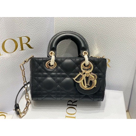 Replica Dior Lady D-Joy Micro Bag Cannage Black Fake