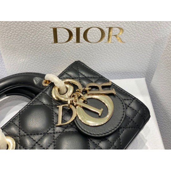 Replica Dior Lady D-Joy Micro Bag Cannage Black Fake