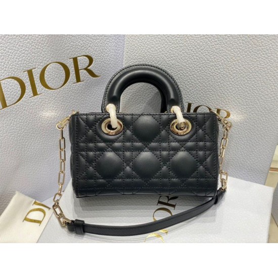 Replica Dior Lady D-Joy Micro Bag Cannage Black Fake