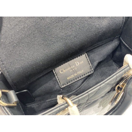 Replica Dior Lady D-Joy Micro Bag Cannage Black Fake