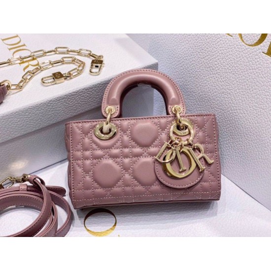 Replica Dior Lady D-Joy Micro Bag Cannage Pink Fake