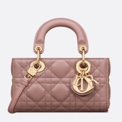 Replica Dior Lady D-Joy Micro Bag Cannage Pink Fake