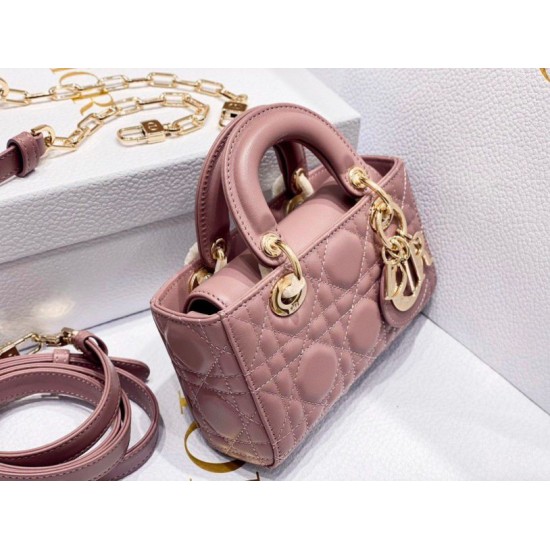 Replica Dior Lady D-Joy Micro Bag Cannage Pink Fake