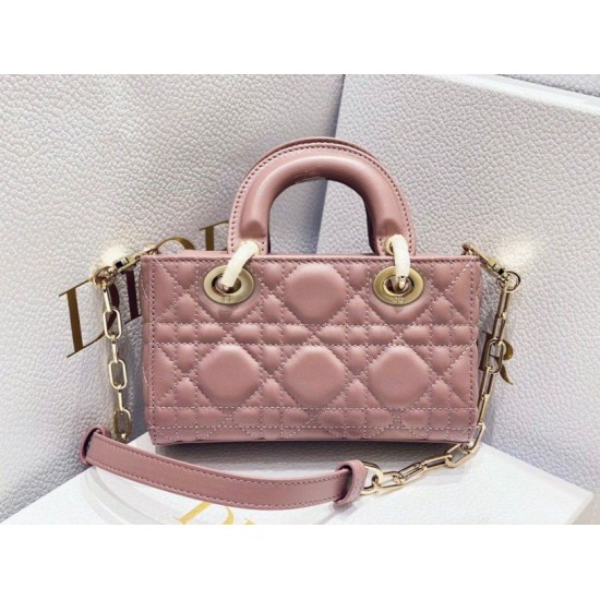 Replica Dior Lady D-Joy Micro Bag Cannage Pink Fake