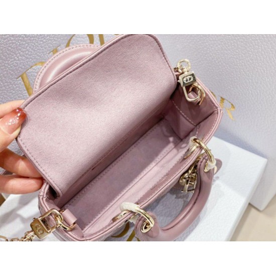 Replica Dior Lady D-Joy Micro Bag Cannage Pink Fake