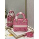 Replica Dior Medium Lady D-Lite Bag Toile de Jouy Reverse Embroidery Pink Fake Replica Dior Medium Lady D-Lite Bag Toile de Jouy Reverse Embroidery Pink Fake