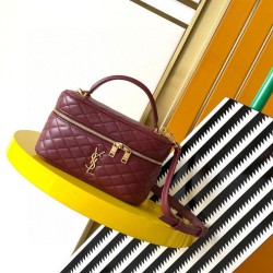 Replica YSL Saint Laurent Gaby Mini Vanity Bag Bordeaux Fake