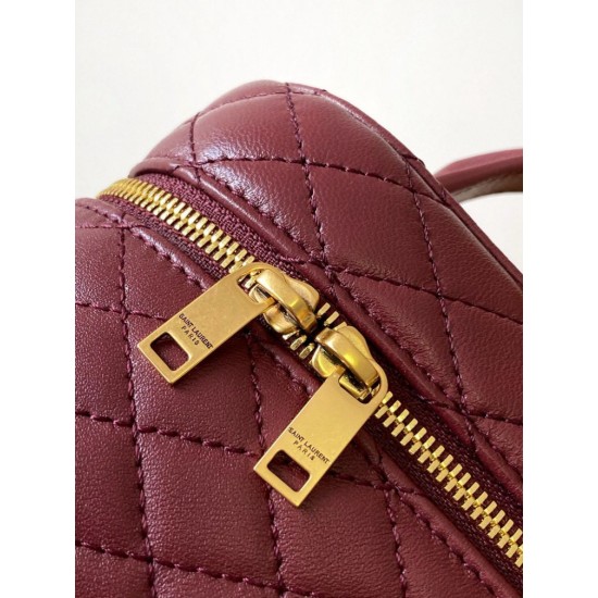 Replica YSL Saint Laurent Gaby Mini Vanity Bag Bordeaux Fake Replica YSL Saint Laurent Gaby Mini Vanity Bag Bordeaux Fake