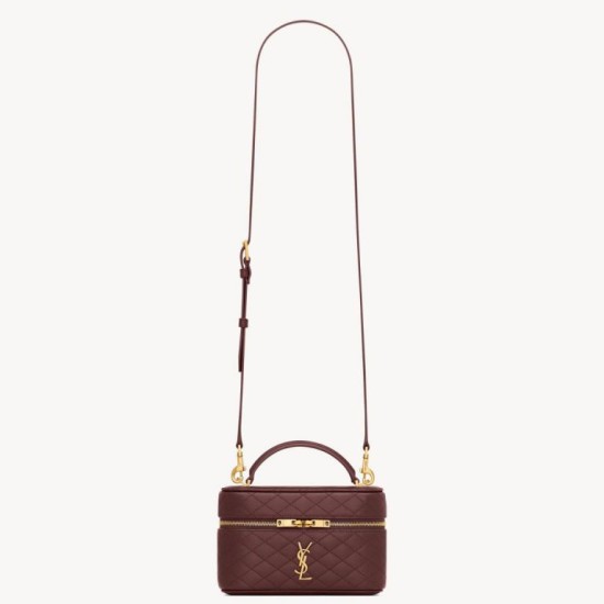 Replica YSL Saint Laurent Gaby Mini Vanity Bag Bordeaux Fake Replica YSL Saint Laurent Gaby Mini Vanity Bag Bordeaux Fake