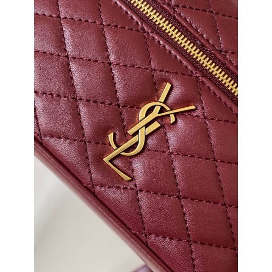 Replica YSL Saint Laurent Gaby Mini Vanity Bag Bordeaux Fake Replica YSL Saint Laurent Gaby Mini Vanity Bag Bordeaux Fake