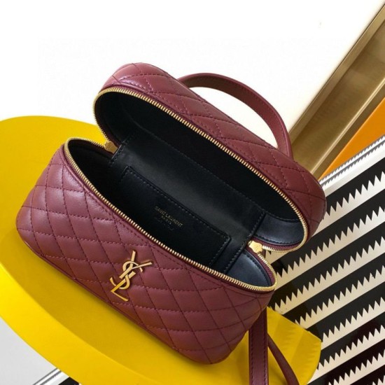 Replica YSL Saint Laurent Gaby Mini Vanity Bag Bordeaux Fake Replica YSL Saint Laurent Gaby Mini Vanity Bag Bordeaux Fake