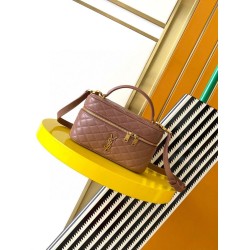 Replica YSL Saint Laurent Gaby Mini Vanity Bag in Barely Pink Fake