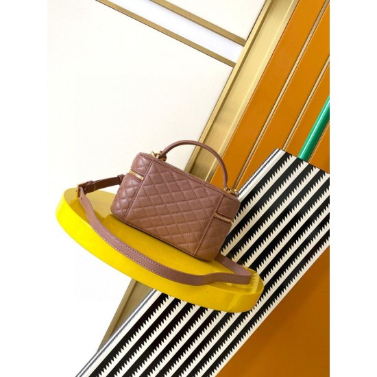 Replica YSL Saint Laurent Gaby Mini Vanity Bag in Barely Pink Fake