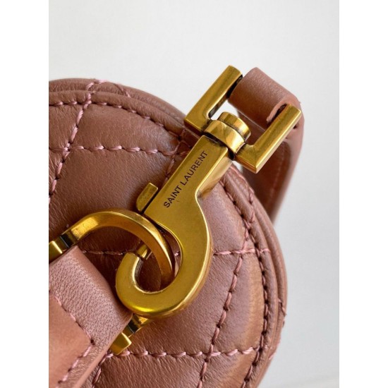 Replica YSL Saint Laurent Gaby Mini Vanity Bag in Barely Pink Fake