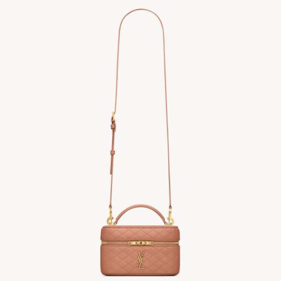 Replica YSL Saint Laurent Gaby Mini Vanity Bag in Barely Pink Fake