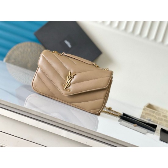 Replica YSL Saint Laurent LouLou Small Bag Matelasse Beige Fake