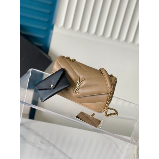 Replica YSL Saint Laurent LouLou Small Bag Matelasse Beige Fake