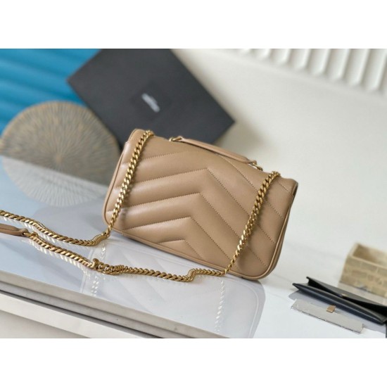 Replica YSL Saint Laurent LouLou Small Bag Matelasse Beige Fake