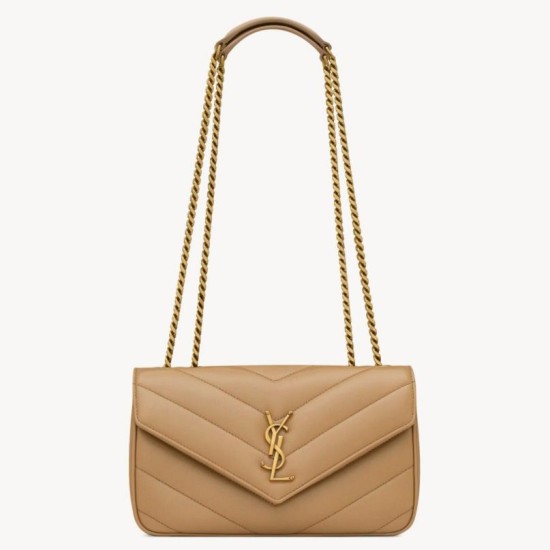 Replica YSL Saint Laurent LouLou Small Bag Matelasse Beige Fake