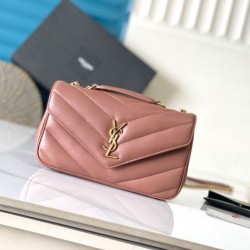 Replica YSL Saint Laurent LouLou Small Bag Hortensia Matelasse Fake