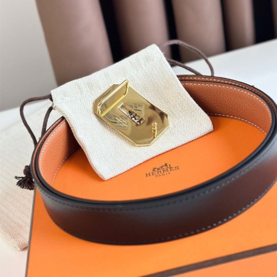 Replica Hermes Neo Reversible Belt 32MM Brown/Black Clemence